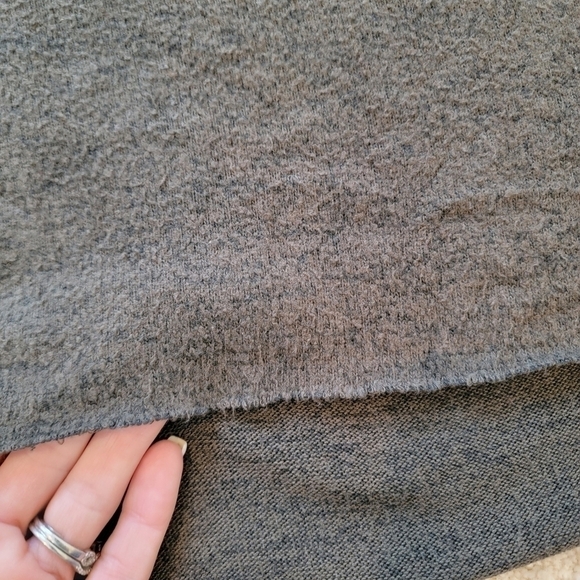 Anthropologie Philosophy Inside Out Oversized 1/2 Sleeve Pocket Moss Sweater - Picture 6 of 10